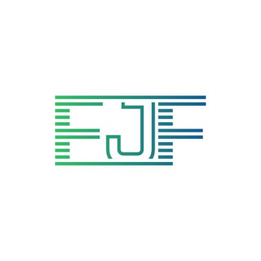 Modern FJF Logo Tasarımı. İş Kimliği için FJF Minimalist, Profesyonel ve Çok Yönlü Markalaştırma Simgesi