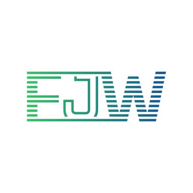 Modern FJW Logo Tasarımı. Harf FJW İş Kimliği Minimalist, Profesyonel ve Çok Yönlü Markalaştırma Simgesi