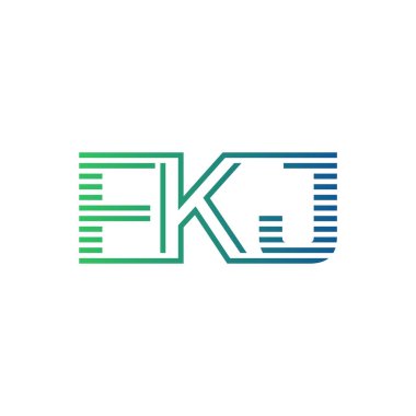 Modern FKJ Logo Tasarımı. İşletme Kimliği İçin FKJ Minimalist, Profesyonel ve Çok Yönlü Marka Simgesi