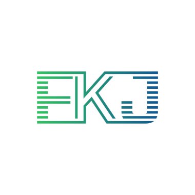 Modern FKJ Logo Design. Letter FKJ Minimalist, Professional, and Versatile Branding Icon for Business Identity clipart