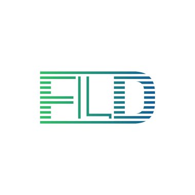 Modern FLD Logo Tasarımı. FLD Minimalist, Profesyonel ve İş Kimliği için Çok Yönlü Markalaştırma Simgesi