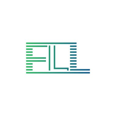 Modern FLL Logo Tasarımı. Harf FLL Minimalist, Profesyonel ve İş Kimliği için Çok Yönlü Markalaştırma Simgesi