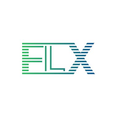 Modern FLX Logo Tasarımı. İş Kimliği için FLX Minimalist, Profesyonel ve Çok Yönlü Markalaştırma Simgesi