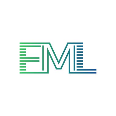 Modern FML Logo Tasarımı. İş Kimliği için FML Minimalist, Profesyonel ve Çok Yönlü Markalaştırma Simgesi