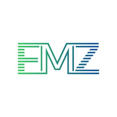 Modern FMZ Logo Tasarımı. Harf FMZ İş Kimliği Minimalist, Profesyonel ve Çok Yönlü Markalaştırma Simgesi
