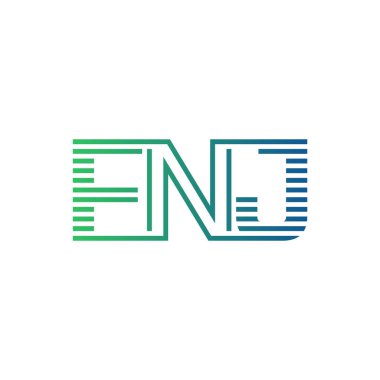 Modern FNJ Logo Tasarımı. İşletme Kimliği İçin FNJ Minimalist, Profesyonel ve Çok Yönlü Markalaştırma Simgesi