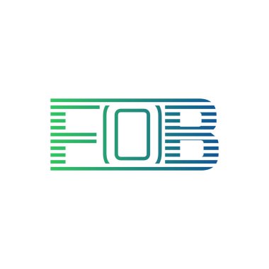 Modern FOB Logo Tasarımı. FOB Minimalist, Profesyonel ve İş Kimliği için Çok Yönlü Markalaştırma Simgesi