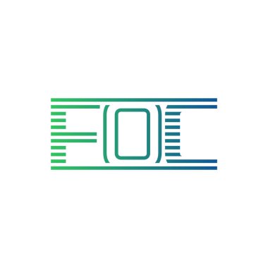 Modern FOC Logo Tasarımı. İş Kimliği için FOC Minimalist, Profesyonel ve Çok Yönlü Markalaştırma Simgesi