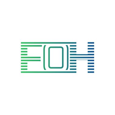 Modern FOH Logo Tasarımı. FOH Minimalist, Profesyonel ve İşletme Kimliği İçin Çok Yönlü Markalaştırma Simgesi