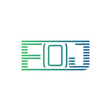 Modern FOJ Logo Tasarımı. İş Kimliği için FOJ Minimalist, Profesyonel ve Çok Yönlü Markalaştırma Simgesi