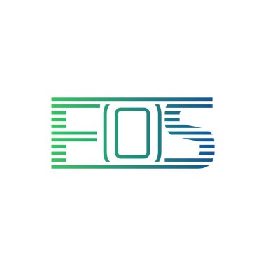 Modern FOS Logo Tasarımı. FOS Minimalist, Profesyonel ve İş Kimliği için Çok Yönlü Markalaştırma Simgesi