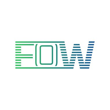Modern FOW Logo Tasarımı. İş Kimliği için FOW Minimalist, Profesyonel ve Çok Yönlü Markalaştırma Simgesi