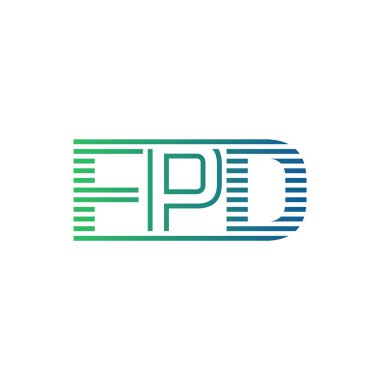 Modern FPD Logo Tasarımı. Harf FPD İş Kimliği Minimalist, Profesyonel ve Çok Yönlü Markalaştırma Simgesi
