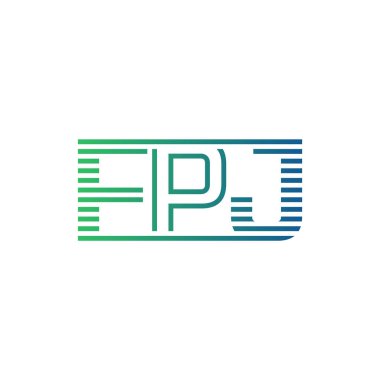 Modern FPJ Logo Tasarımı. İşletme Kimliği İçin FPJ Minimalist, Profesyonel ve Çok Yönlü Markalaştırma Simgesi