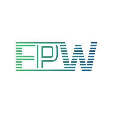 Modern FPW Logo Tasarımı. Harf FPW İş Kimliği Minimalist, Profesyonel ve Çok Yönlü Markalaştırma Simgesi