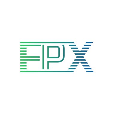 Modern FPX Logo Tasarımı. İş Kimliği için FPX Minimalist, Profesyonel ve Çok Yönlü Markalaştırma Simgesi