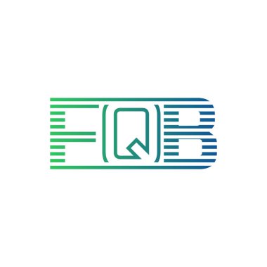 Modern FQB Logo Tasarımı. Harf FQB Minimalist, Profesyonel ve İş Kimliği için Çok Yönlü Markalaştırma Simgesi
