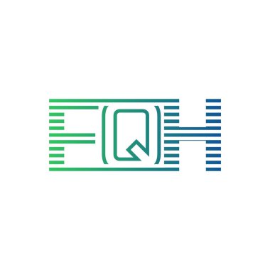Modern FQH Logo Tasarımı. İş Kimliği için FQH Minimalist, Profesyonel ve Çok Yönlü Markalaştırma Simgesi
