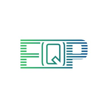 Modern FQP Logo Tasarımı. Harf FQP İş Kimliği Minimalist, Profesyonel ve Çok Yönlü Markalaştırma Simgesi