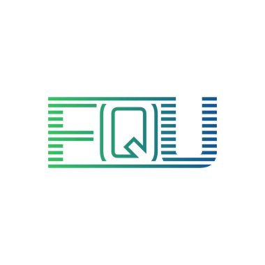 Modern FQU Logo Tasarımı. Harf FQU İş Kimliği Minimalist, Profesyonel ve Çok Yönlü Markalaştırma Simgesi