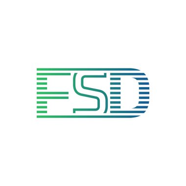Modern FSD Logo Tasarımı. Harf FSD İş Kimliği Minimalist, Profesyonel ve Çok Yönlü Markalaştırma Simgesi