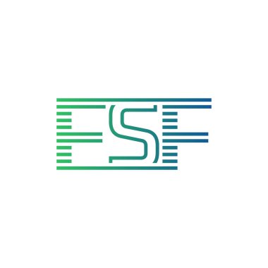 Modern FSF Logo Tasarımı. İş Kimliği için FSF Minimalist, Profesyonel ve Çok Yönlü Markalaştırma Simgesi