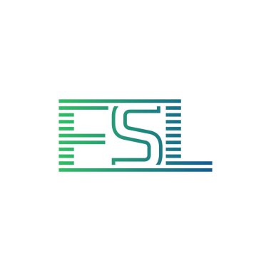 Modern FSL Logo Tasarımı. İş Kimliği için FSL Minimalist, Profesyonel ve Çok Yönlü Markalaştırma Simgesi