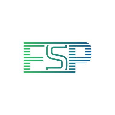 Modern FSP Logo Tasarımı. Harf FSP İş Kimliği Minimalist, Profesyonel ve Çok Yönlü Markalaştırma Simgesi