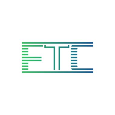 Modern FTC Logo Tasarımı. Harf FTC İş Kimliği Minimalist, Profesyonel ve Çok Yönlü Markalaştırma Simgesi
