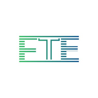 Modern FTE Logo Tasarımı. İş Kimliği için FTE Minimalist, Profesyonel ve Çok Yönlü Markalaştırma Simgesi