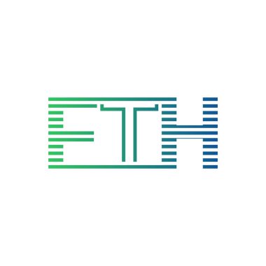 Modern FTH Logo Tasarımı. İş Kimliği için FTH Minimalist, Profesyonel ve Çok Yönlü Markalaştırma Simgesi