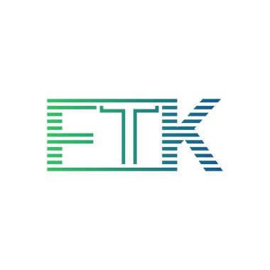 Modern FTK Logo Tasarımı. İş Kimliği İçin FTK Minimalist, Profesyonel ve Çok Yönlü Markalaştırma Simgesi