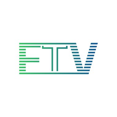 Modern FTV Logo Tasarımı. FTV Minimalist, Profesyonel ve İşletme Kimliği İçin Çok Yönlü Markalaştırma Simgesi