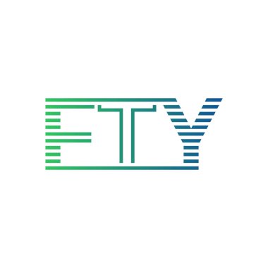 Modern FTY Logo Tasarımı. Harf FTY Minimalist, Profesyonel ve İş Kimliği için Çok Yönlü Markalaştırma Simgesi
