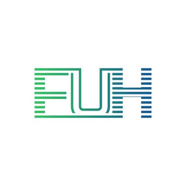 Modern FUH Logo Tasarımı. İşletme Kimliği İçin FUH Minimalist, Profesyonel ve Çok Yönlü Markalaştırma Simgesi