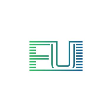 Modern FUI Logo Tasarımı. İş Kimliği için FUI Minimalist, Profesyonel ve Çok Yönlü Markalaştırma Simgesi