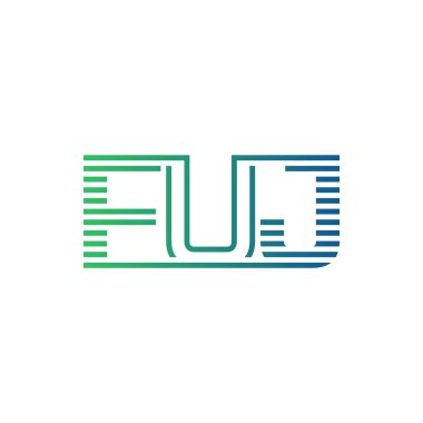Modern FUJ Logo Tasarımı. İşletme Kimliği İçin FUJ Minimalist, Profesyonel ve Çok Yönlü Marka Simgesi