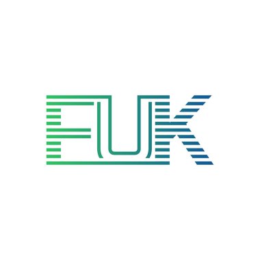 Modern FUK Logo Tasarımı. Harf FUK İş Kimliği Minimalist, Profesyonel ve Çok Yönlü Markalaştırma Simgesi