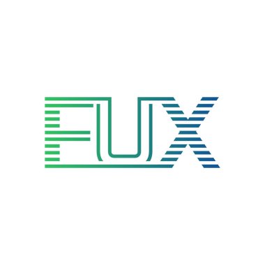 Modern FUX Logo Tasarımı. İşletme Kimliği İçin FUX Minimalist, Profesyonel ve Çok Yönlü Markalaştırma Simgesi
