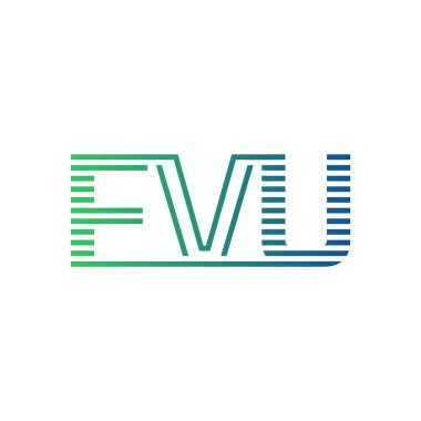 Modern FVU Logo Tasarımı. Harf FVU İş Kimliği Minimalist, Profesyonel ve Çok Yönlü Markalaştırma Simgesi