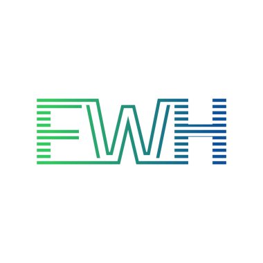 Modern FWH Logo Tasarımı. İşletme Kimliği İçin FWH Minimalist, Profesyonel ve Çok Yönlü Markalaşma Simgesi