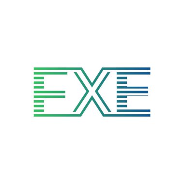 Modern FXE Logo Tasarımı. Harf FXE İş Kimliği Minimalist, Profesyonel ve Çok Yönlü Markalaştırma Simgesi