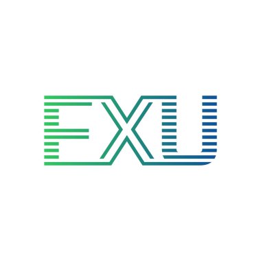 Modern FXU Logo Tasarımı. Harf FXU İş Kimliği Minimalist, Profesyonel ve Çok Yönlü Markalaştırma Simgesi