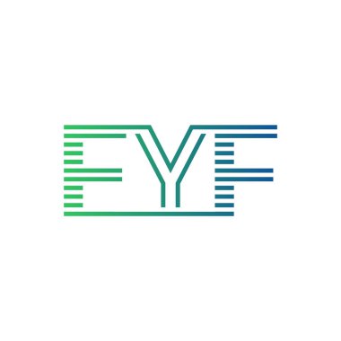 Modern FYF Logo Tasarımı. FYF Minimalist, Profesyonel ve İş Kimliği için Çok Yönlü Markalaştırma Simgesi