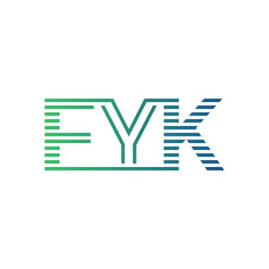 Modern FYK Logo Tasarımı. FYK Minimalist, Profesyonel ve İşletme Kimliği İçin Çok Yönlü Markalaştırma Simgesi