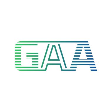 Modern GAA Logo Tasarımı. İş Kimliği için GAA Minimalist, Profesyonel ve Çok Yönlü Markalaştırma Simgesi