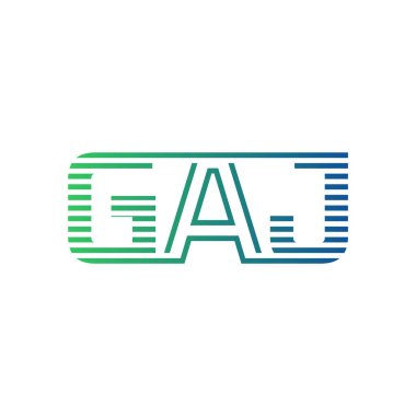 Modern GAJ Logo Tasarımı. Harf GAJ İş Kimliği Minimalist, Profesyonel ve Çok Yönlü Markalaştırma Simgesi