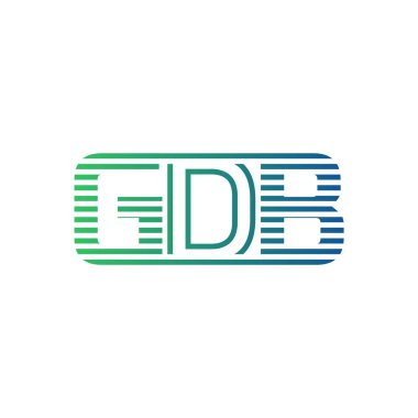 Modern GDB Logo Tasarımı. İş Kimliği için GDB Minimalist, Profesyonel ve Çok Yönlü Markalaştırma Simgesi