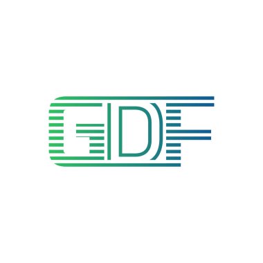 Modern GDF Logo Tasarımı. İş Kimliği için GDF Minimalist, Profesyonel ve Çok Yönlü Markalaştırma Simgesi