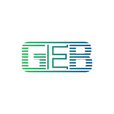 Modern GEB Logo Tasarımı. GEB Minimalist, Profesyonel ve İş Kimliği için Çok Yönlü Markalaştırma Simgesi